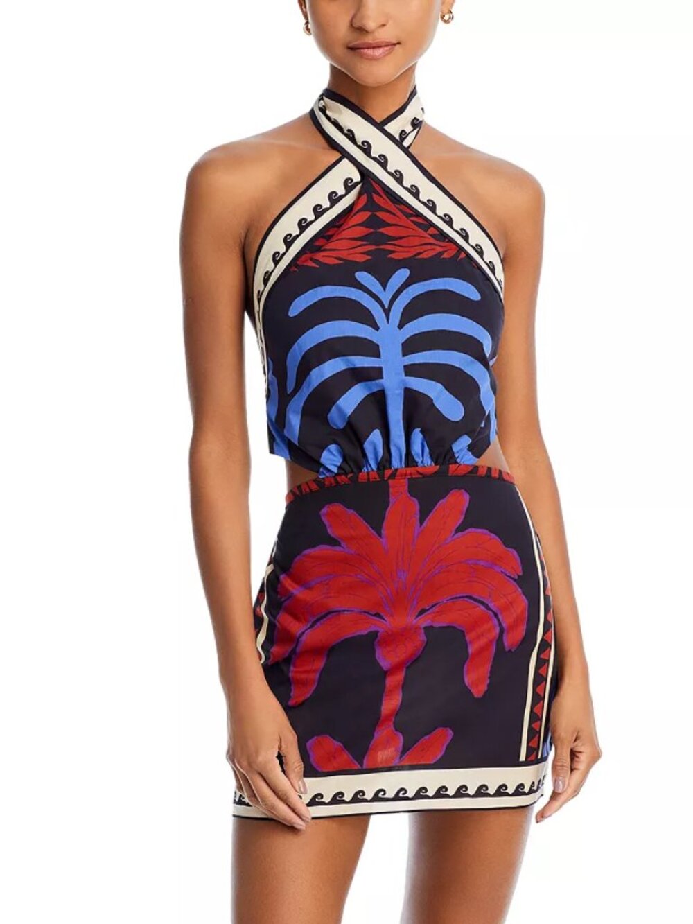 Johanna Ortiz Cotton Palm Mini Dress